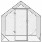 vidaXL Κλουβί για κότες Ασημί 200 x 170 x 177 εκ Επικαλυμμένος Χάλυβας