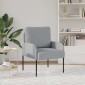 vidaXL Καναπέδες με μαξιλάρι 55cm Ανοιχτό γκρι Κόντρα πλακέ