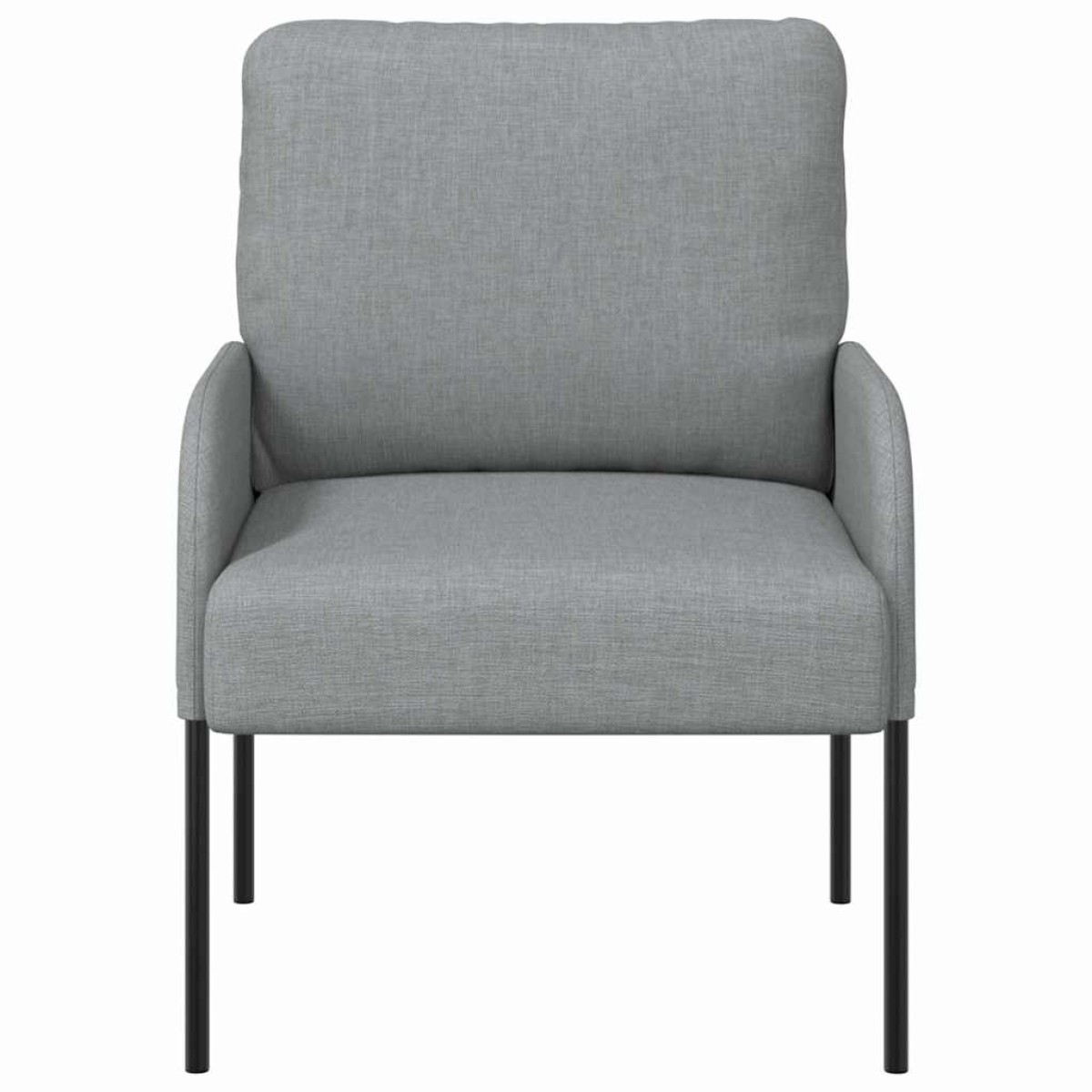 vidaXL Καναπέδες με μαξιλάρι 55cm Ανοιχτό γκρι Κόντρα πλακέ
