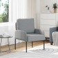 vidaXL Καναπέδες με μαξιλάρι 55cm Ανοιχτό γκρι Κόντρα πλακέ