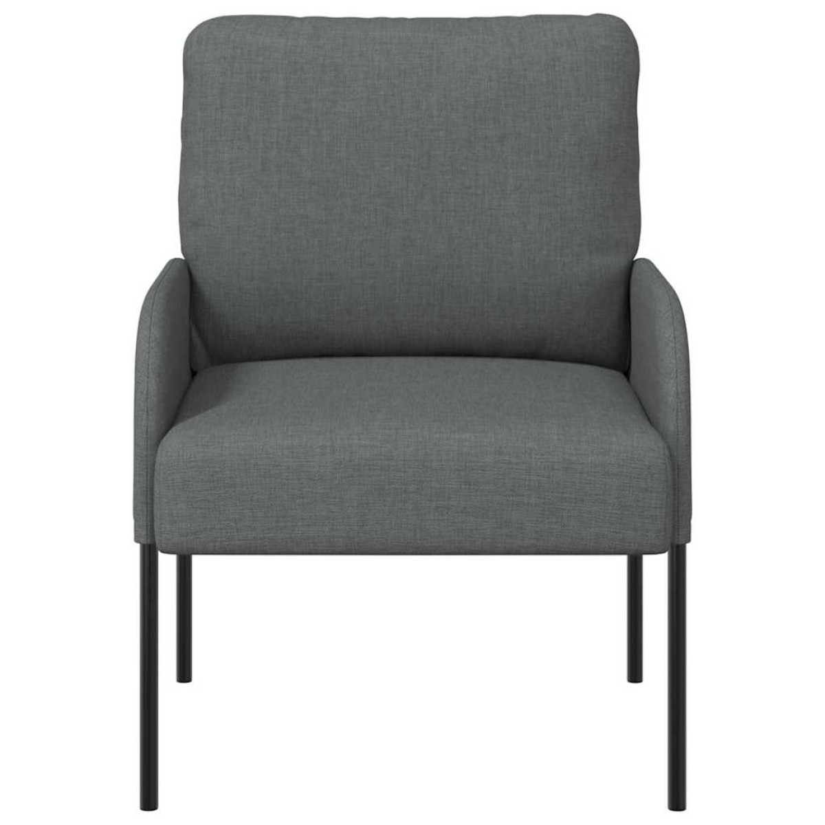 vidaXL Καναπέδες με μαξιλάρι 55cm Σκούρο Γκρι Κόντρα πλακέ