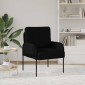vidaXL Καναπέδες με μαξιλάρι 55cm Μαύρο Κόντρα πλακέ