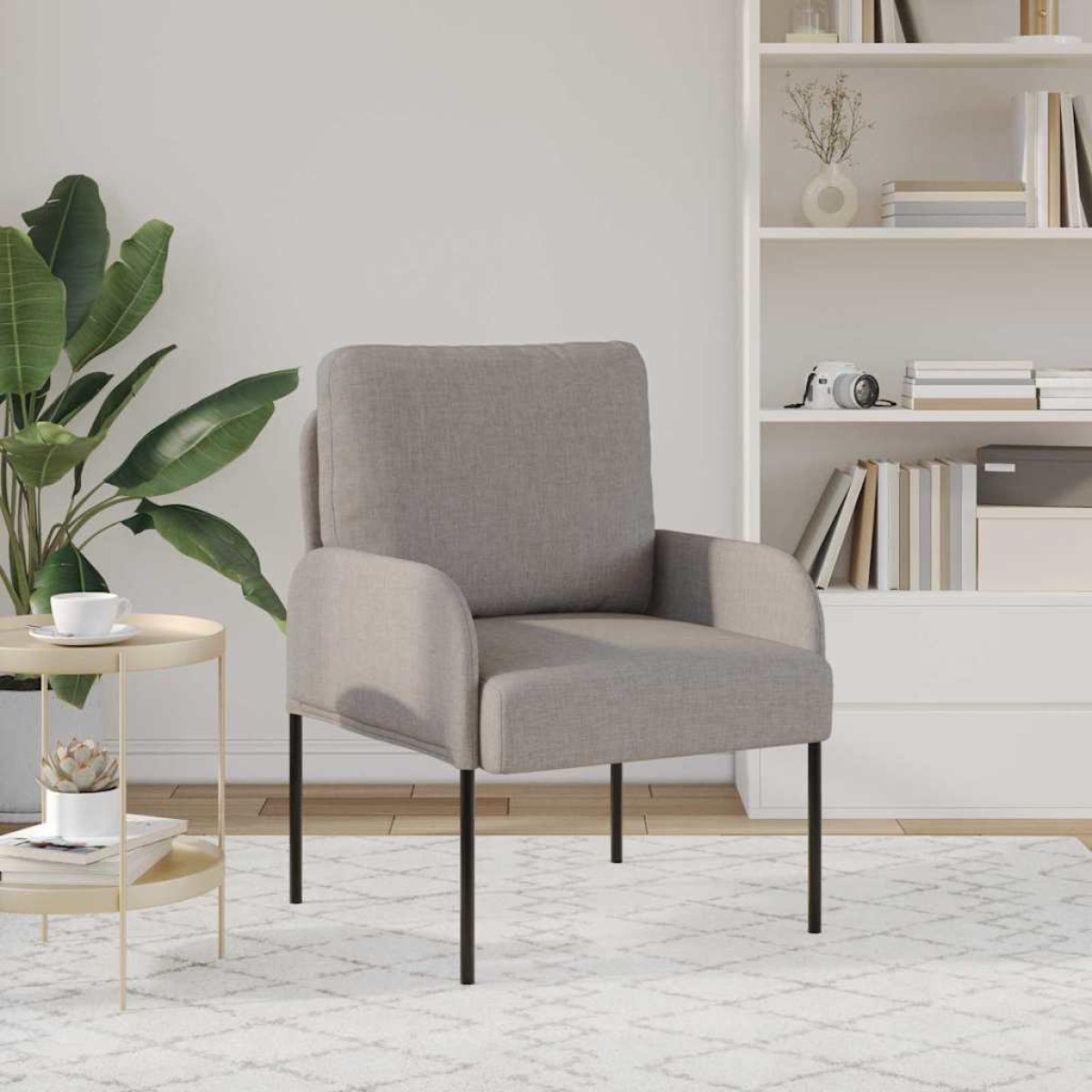 vidaXL Καναπέδες με μαξιλάρι 55cm Taupe Κόντρα πλακέ