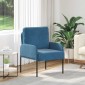 vidaXL Καναπέδες με μαξιλάρι 55cm Μπλε Κόντρα πλακέ