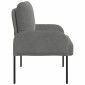 vidaXL Καναπέδες με μαξιλάρι 55cm Σκούρο Γκρι Κόντρα πλακέ