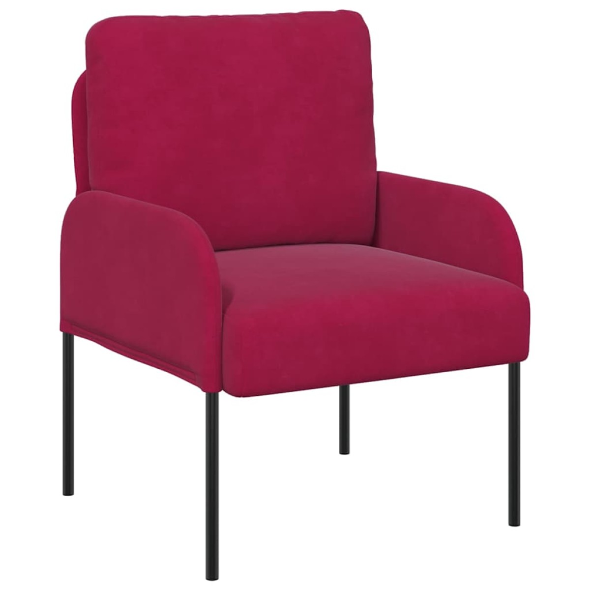 vidaXL Καναπέδες με μαξιλάρι 55cm Κόκκινο Κόντρα πλακέ