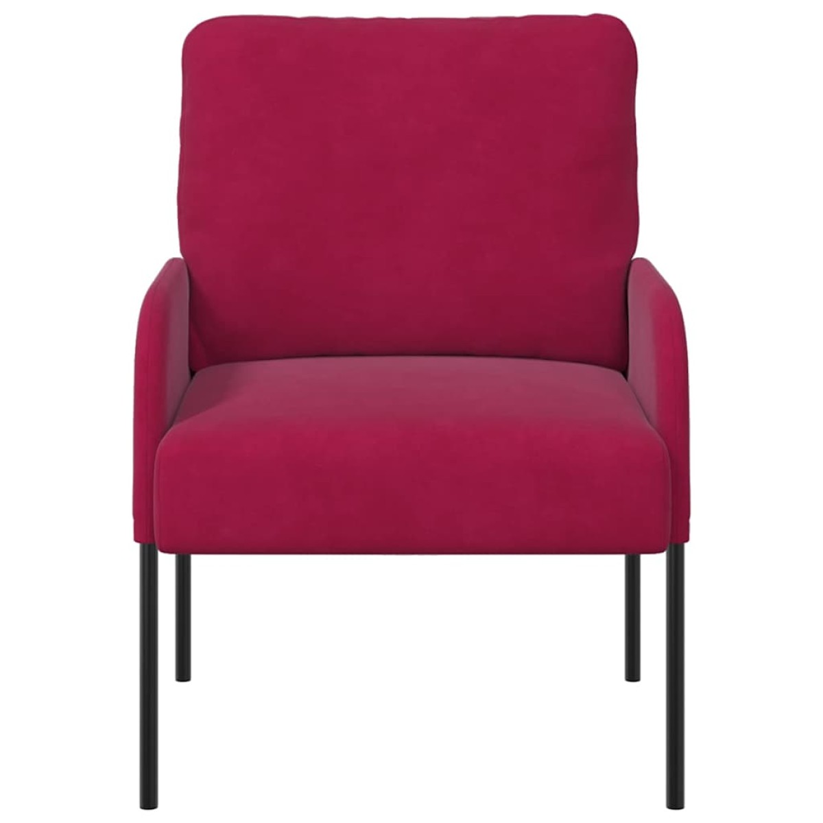 vidaXL Καναπέδες με μαξιλάρι 55cm Κόκκινο Κόντρα πλακέ