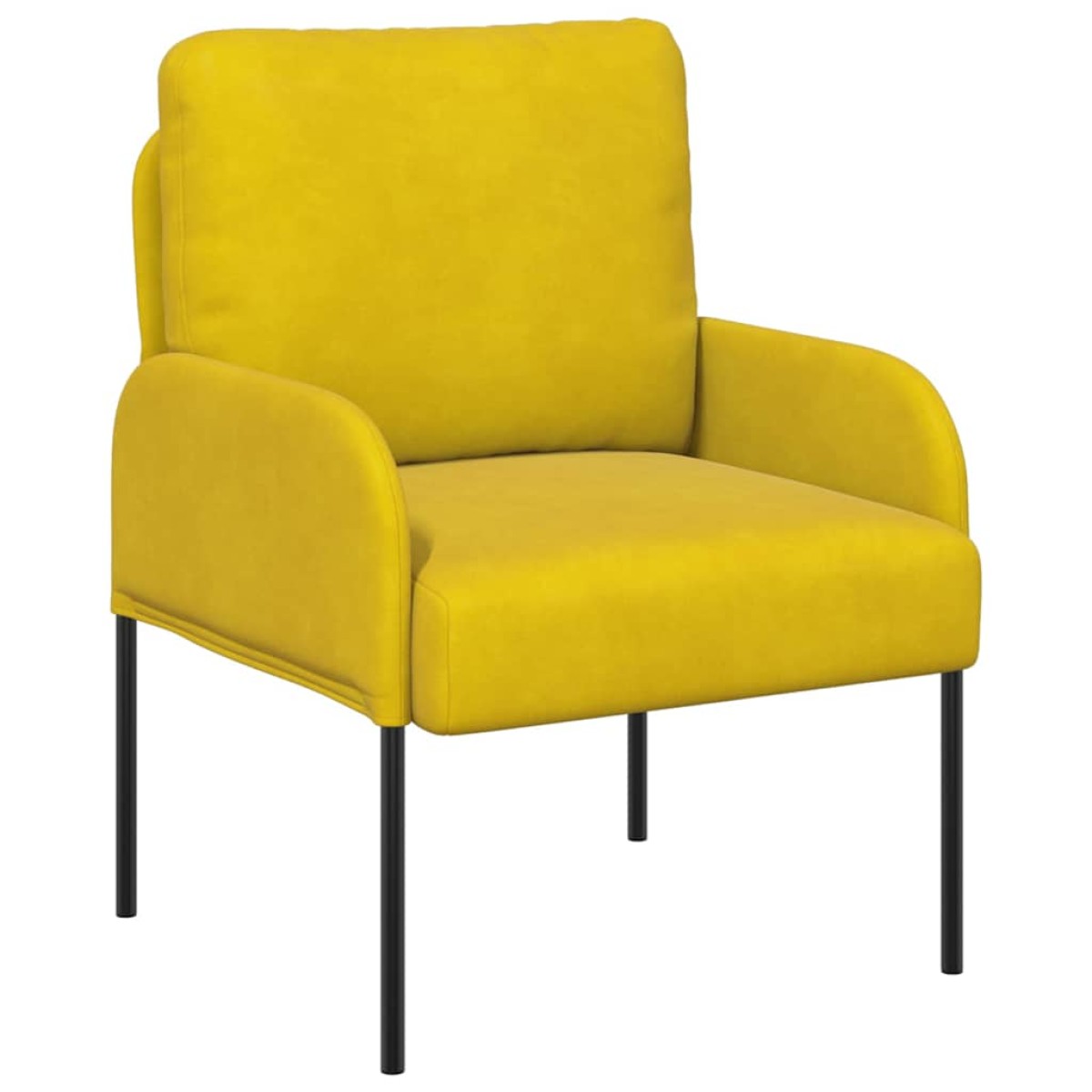 vidaXL Καναπέδες με μαξιλάρι 55cm Κίτρινο Κόντρα πλακέ