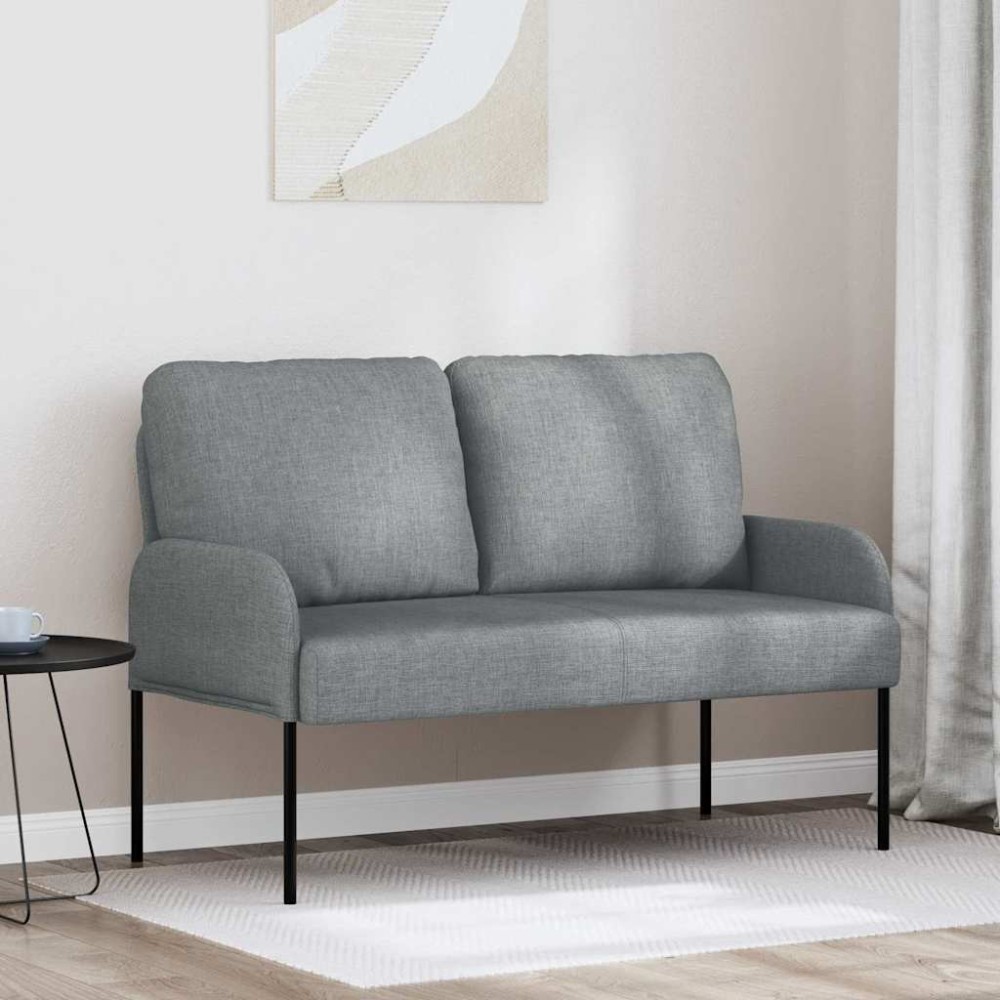 vidaXL Καναπέδες με μαξιλάρι 110cm Ανοιχτό γκρι Κόντρα πλακέ
