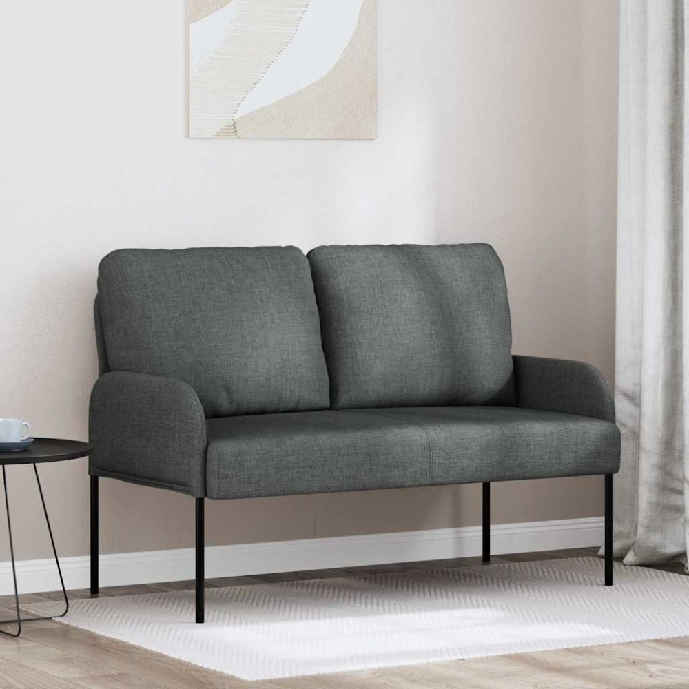 vidaXL Καναπέδες με μαξιλάρι 110cm Σκούρο Γκρι Κόντρα πλακέ