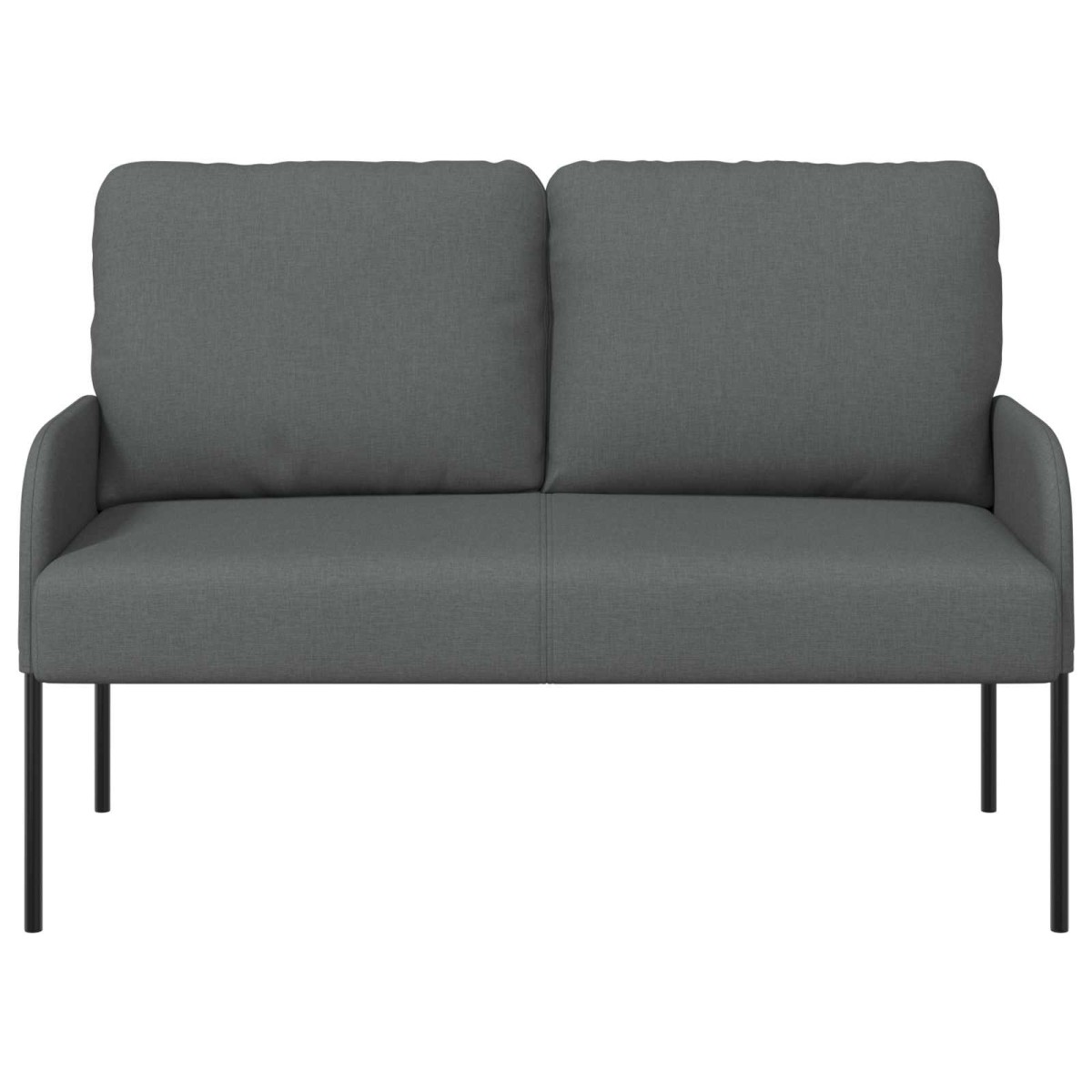 vidaXL Καναπέδες με μαξιλάρι 110cm Σκούρο Γκρι Κόντρα πλακέ