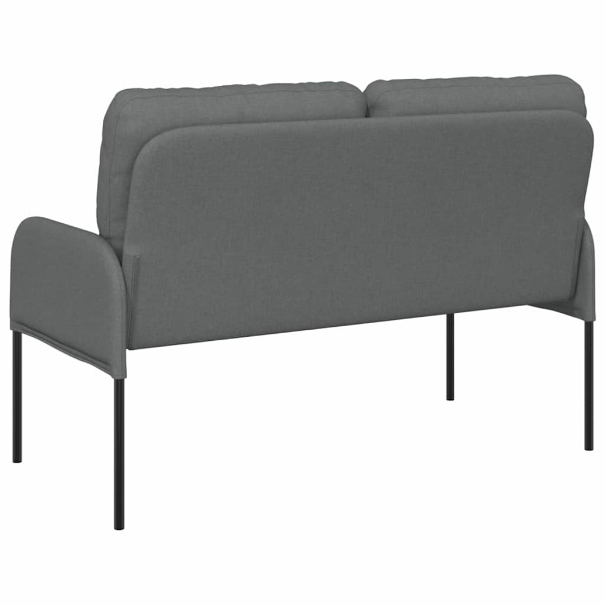 vidaXL Καναπέδες με μαξιλάρι 110cm Σκούρο Γκρι Κόντρα πλακέ