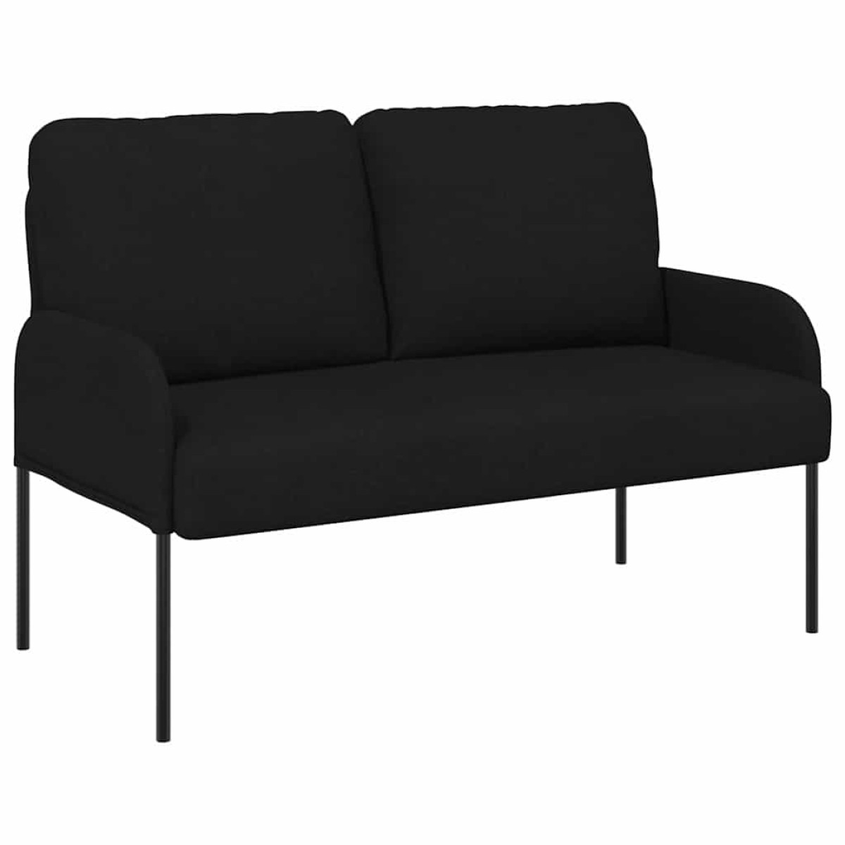vidaXL Καναπέδες με μαξιλάρι 110cm Μαύρο Κόντρα πλακέ