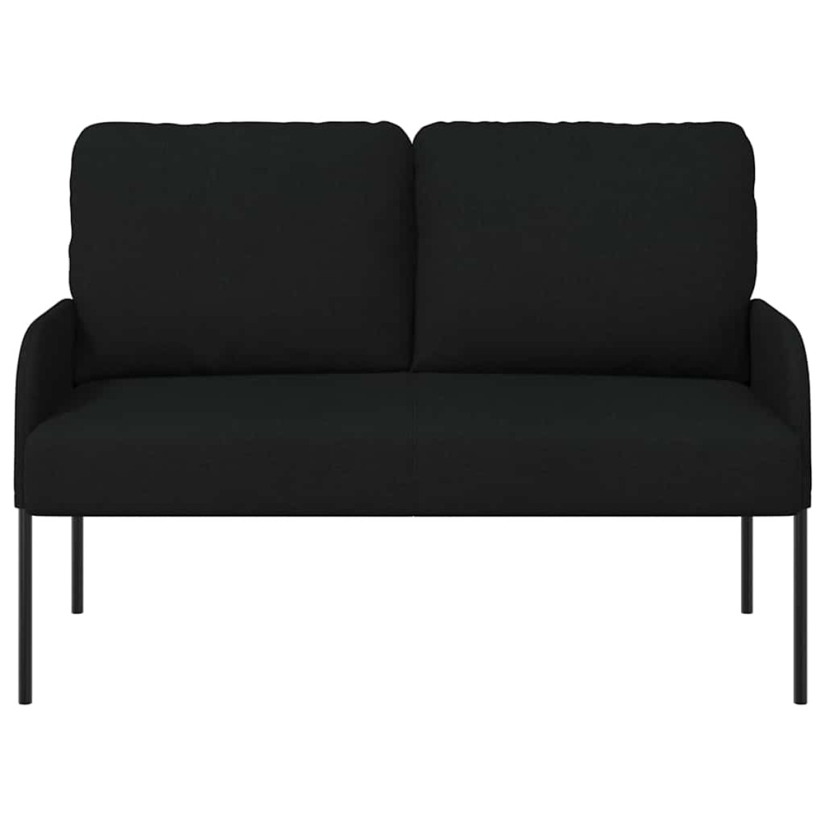 vidaXL Καναπέδες με μαξιλάρι 110cm Μαύρο Κόντρα πλακέ