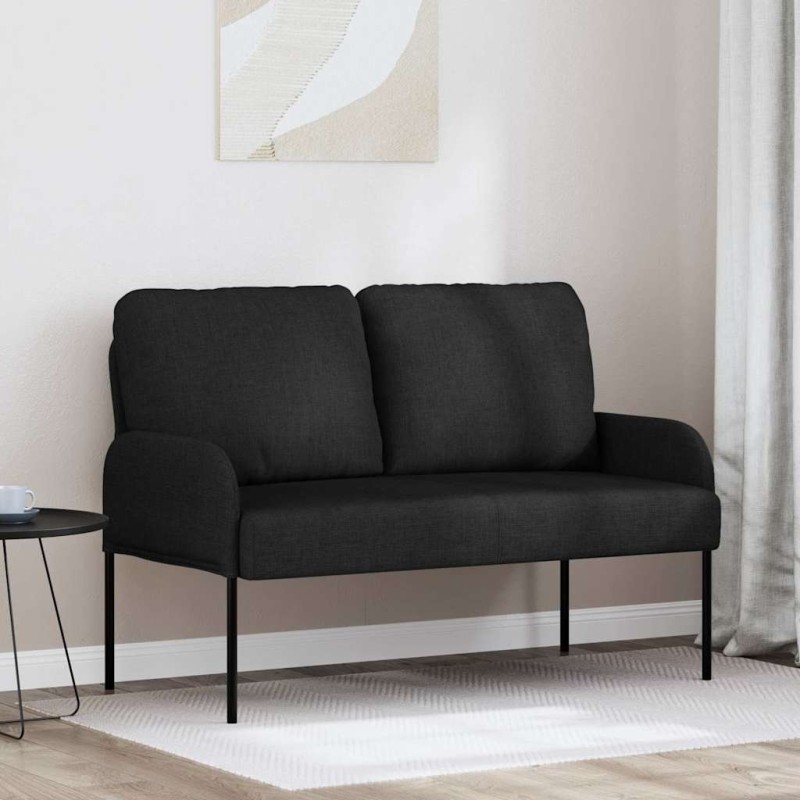 vidaXL Καναπέδες με μαξιλάρι 110cm Μαύρο Κόντρα πλακέ