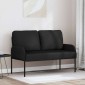 vidaXL Καναπέδες με μαξιλάρι 110cm Μαύρο Κόντρα πλακέ