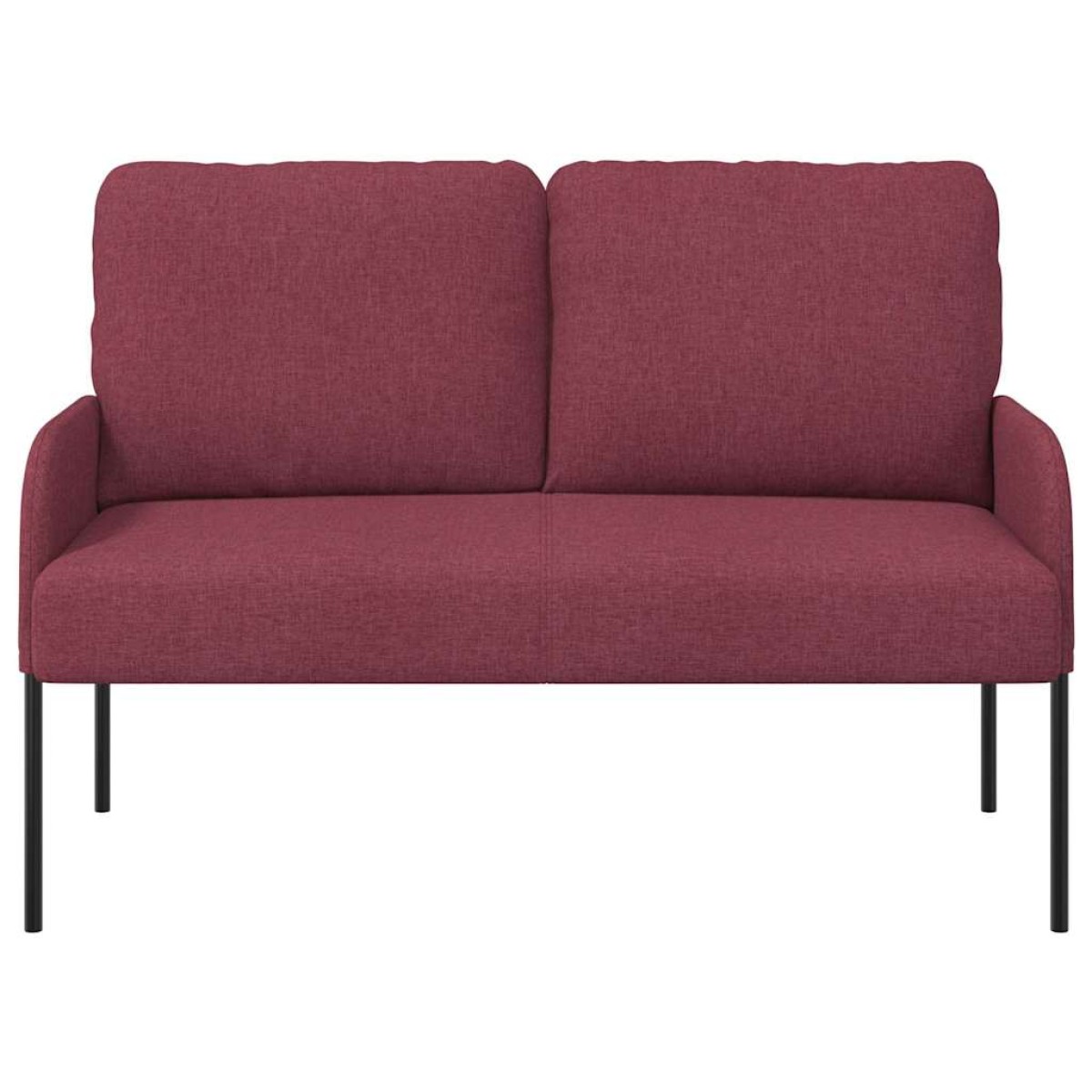 vidaXL Καναπέδες με μαξιλάρι 110cm Κόκκινο Κόντρα πλακέ