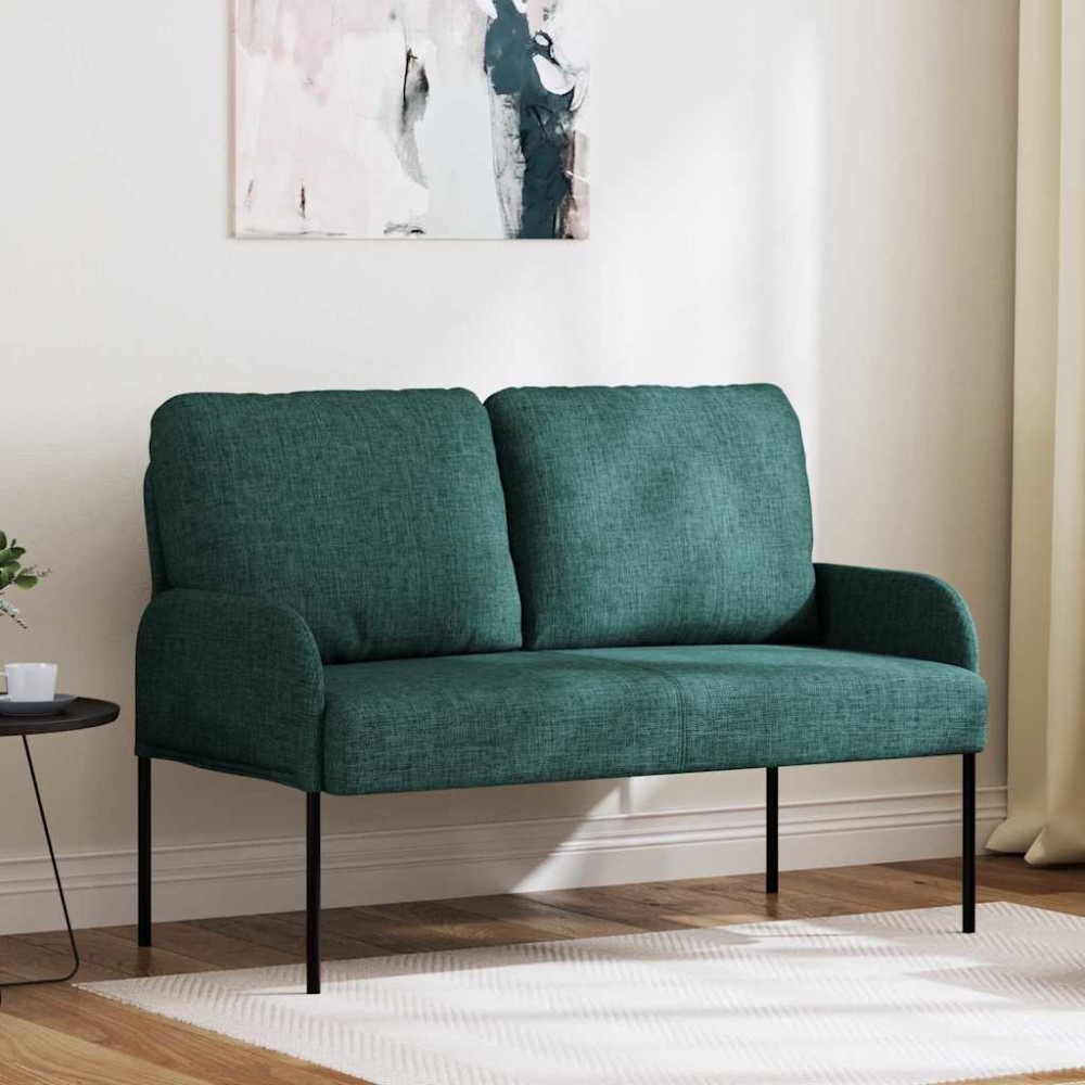 vidaXL Καναπέδες με μαξιλάρι 110cm Σκούρο Πράσινο Κόντρα πλακέ