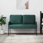 vidaXL Καναπέδες με μαξιλάρι 110cm Σκούρο Πράσινο Κόντρα πλακέ
