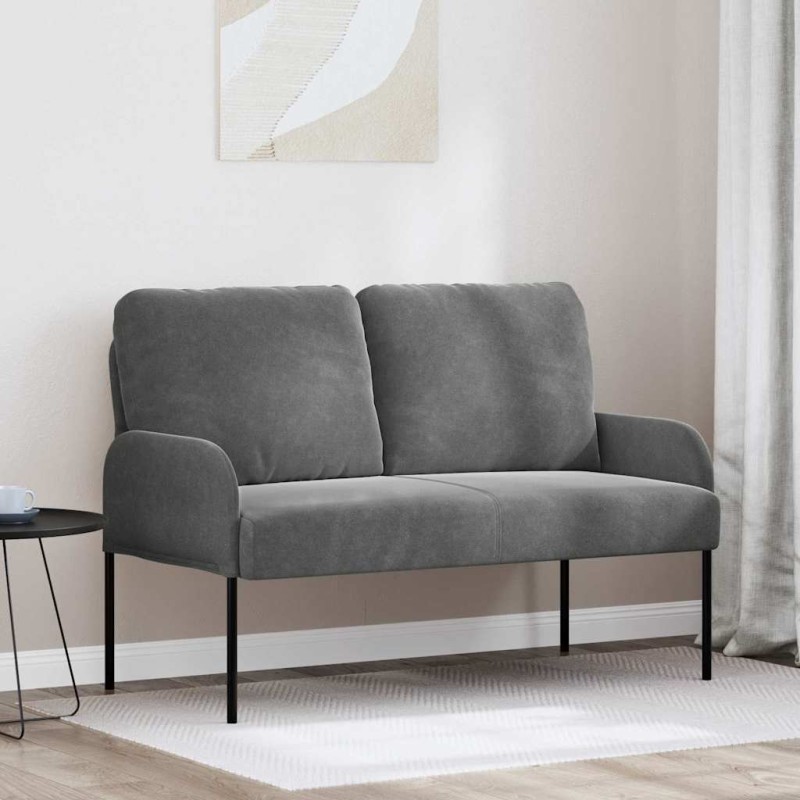 vidaXL Καναπέδες με μαξιλάρι 110cm Σκούρο Γκρι Κόντρα πλακέ