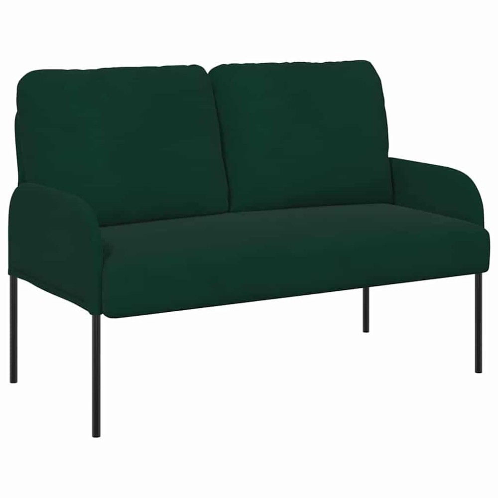 vidaXL Καναπέδες με μαξιλάρι 110cm Σκούρο Πράσινο Κόντρα πλακέ