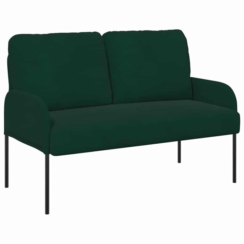 vidaXL Καναπέδες με μαξιλάρι 110cm Σκούρο Πράσινο Κόντρα πλακέ