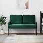 vidaXL Καναπέδες με μαξιλάρι 110cm Σκούρο Πράσινο Κόντρα πλακέ