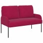 vidaXL Καναπέδες με μαξιλάρι 110cm Κόκκινο Κόντρα πλακέ