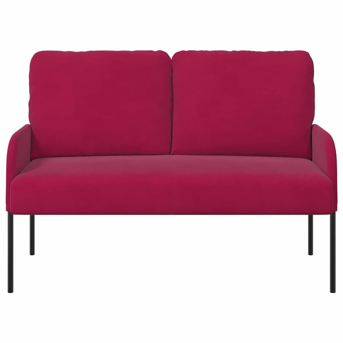 vidaXL Καναπέδες με μαξιλάρι 110cm Κόκκινο Κόντρα πλακέ