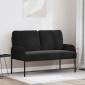 vidaXL Καναπέδες με μαξιλάρι 110cm Μαύρο Κόντρα πλακέ