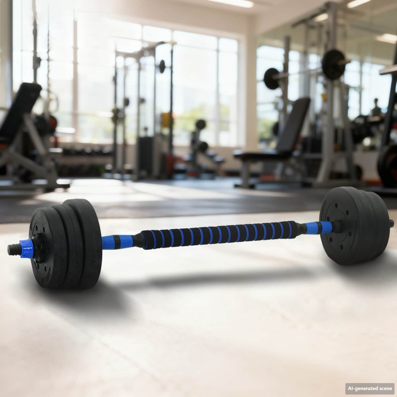vidaXL Σετ Αλτήρων & Μπάρας 2 σε 1 20 κιλά Μαύρο και μπλε