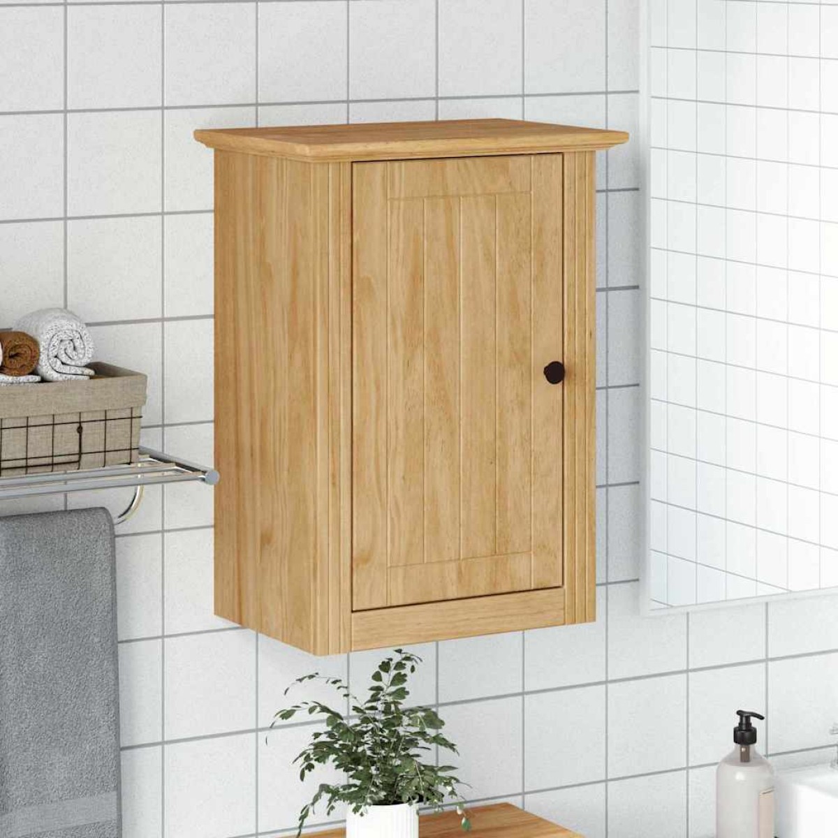 vidaXL Ντουλάπα τοίχου μπάνιου BODO Μέλι Καφέ 44 x 30 x 60 εκ
