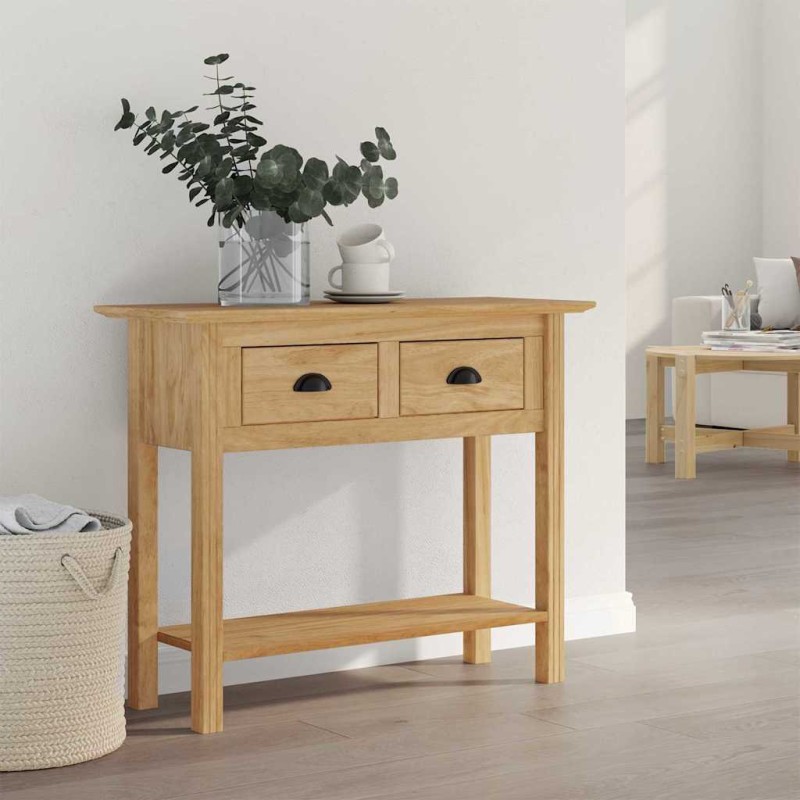 vidaXL Τραπέζι κονσόλας BODO Μέλι Καφέ 91 x 34.7 x 74 εκ.