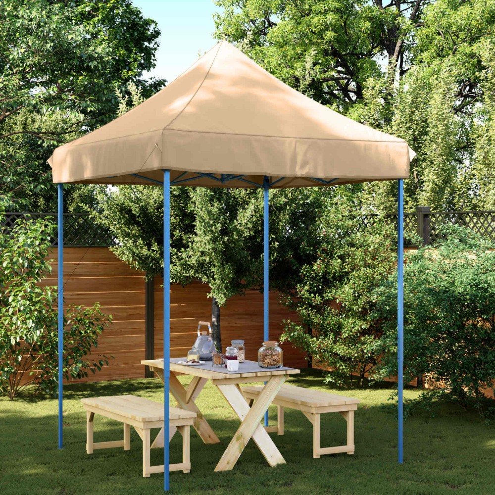 vidaXL Σκηνή Πάρτυ 200 x 200 x 306 εκ. Μπεζ Ύφασμα Όξφορντ
