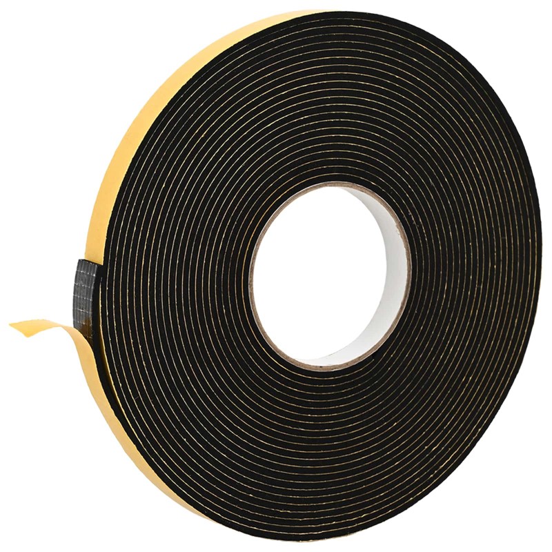 vidaXL Αυτοκόλλητη ταινία αφρού Μαύρο 15mm x 10m Χ foam CR