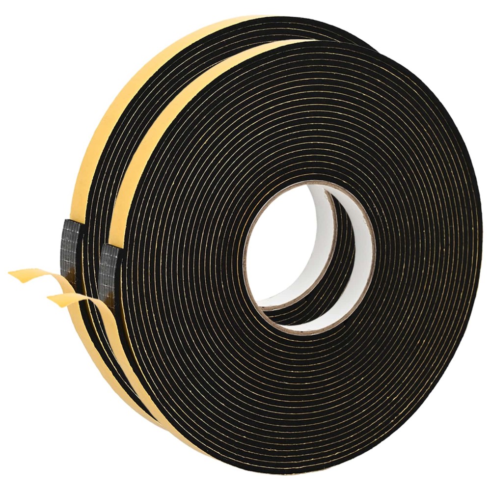 vidaXL Αυτοκόλλητη ταινία αφρού 2 τμχ. Μαύρο 20mm x 10m Χ foam CR