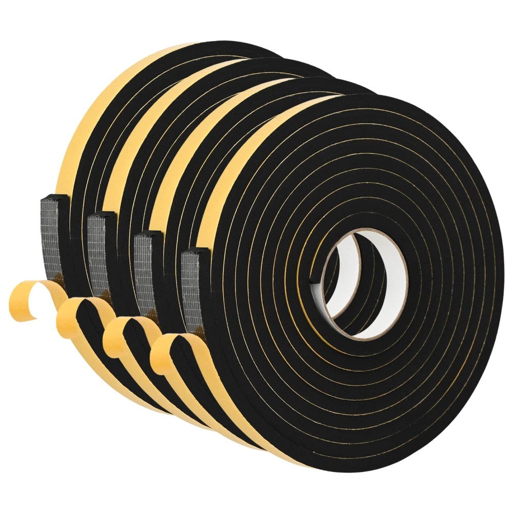 vidaXL Αυτοκόλλητη ταινία αφρού 4 pcs Μαύρο 20mm x 5m Χ foam CR