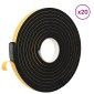 vidaXL Αυτοκόλλητη ταινία αφρού 20 τμχ. Μαύρο 20mm x 5m Χ foam CR