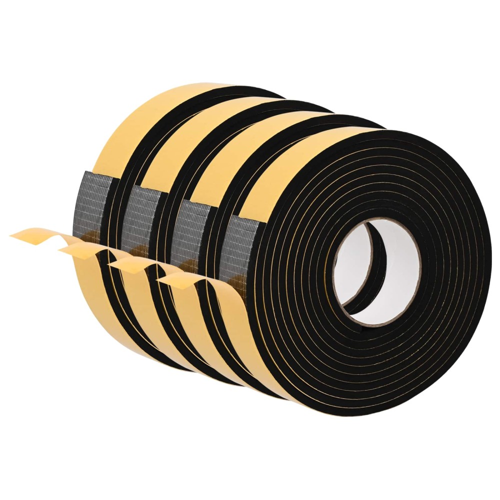 vidaXL Αυτοκόλλητη ταινία αφρού 4 pcs Μαύρο 30mm x 5m Χ foam CR