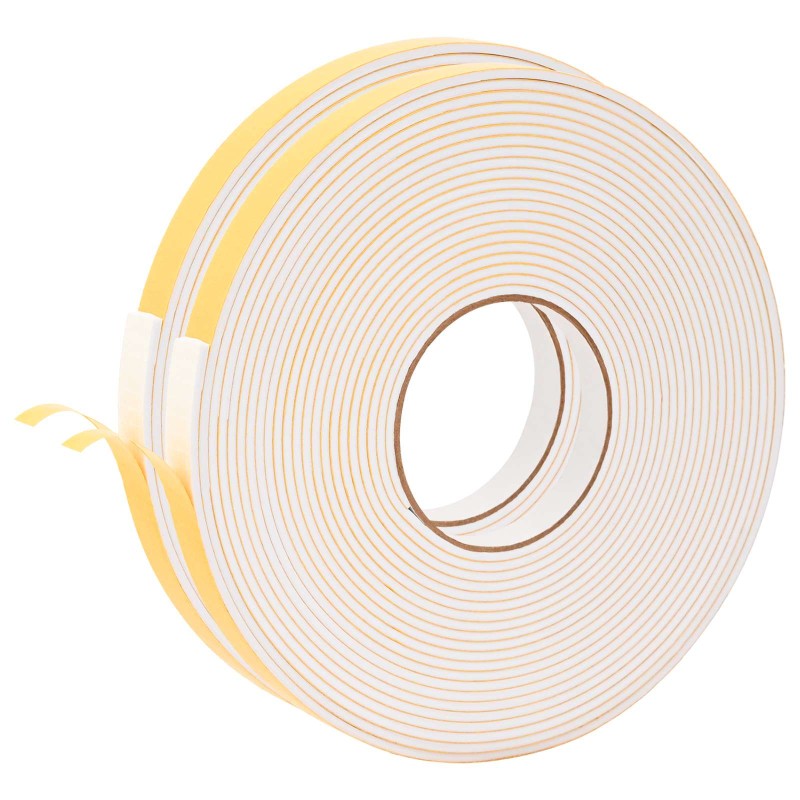 vidaXL Αυτοκόλλητη ταινία αφρού 2 τμχ. Λευκό 15mm x 10m Χ foam CR
