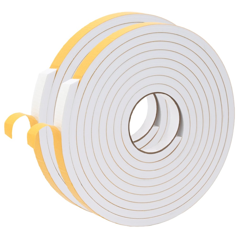 vidaXL Αυτοκόλλητη ταινία αφρού 2 τμχ. Λευκό 15mm x 5m Χ foam CR