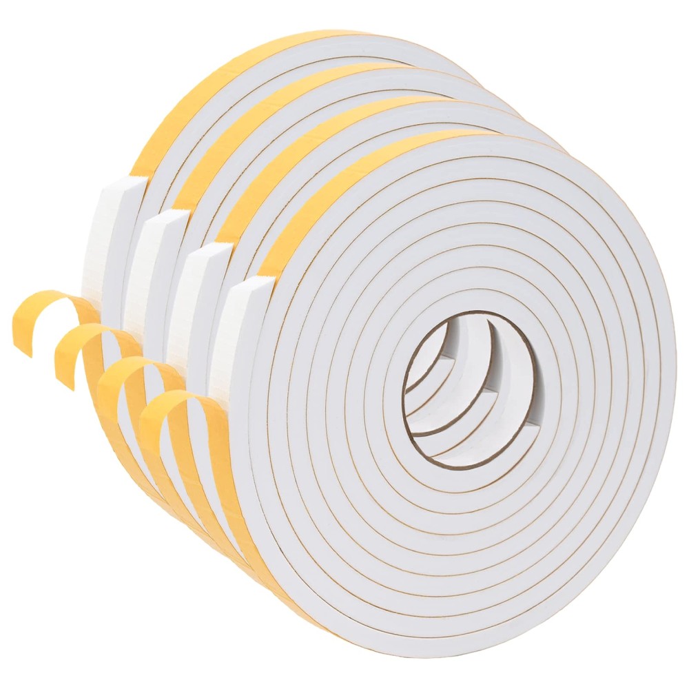 vidaXL Αυτοκόλλητη ταινία αφρού 4 τμχ. Λευκό 15mm x 5m Χ foam CR