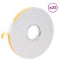 vidaXL Αυτοκόλλητη ταινία αφρού 20 τμχ. Λευκό 20mm x 5m Χ foam CR