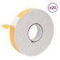 vidaXL Αυτοκόλλητη ταινία αφρού 20 τμχ. Λευκό 30mm x 5m Χ foam CR