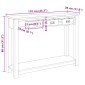 vidaXL Τραπέζι κονσόλας Φυσικό 110 x 30 x 80 εκ Στερεό Ξύλο Τίκ