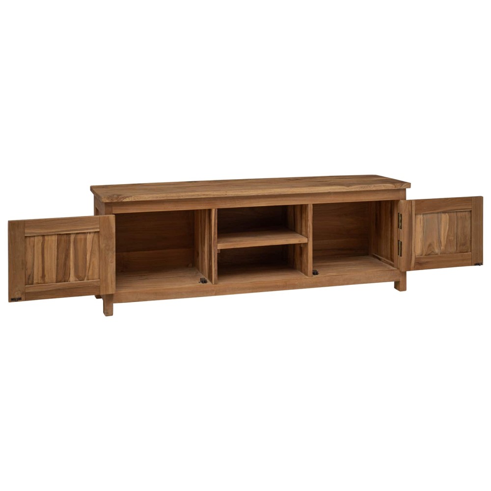 vidaXL Έπιπλο τηλεόρασης 110 x 30 x 40 cm Φυσικό Στερεό Ξύλο Τίκ