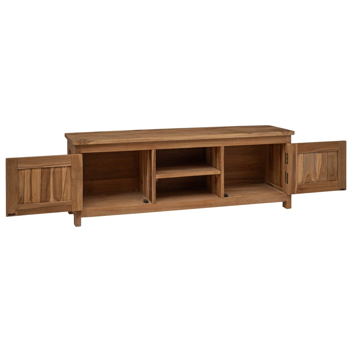 vidaXL Έπιπλο τηλεόρασης 110 x 30 x 40 cm Φυσικό Στερεό Ξύλο Τίκ