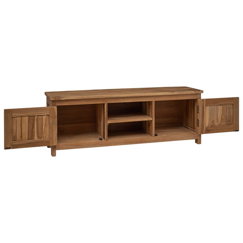 vidaXL Έπιπλο τηλεόρασης 110 x 30 x 40 cm Φυσικό Στερεό Ξύλο Τίκ