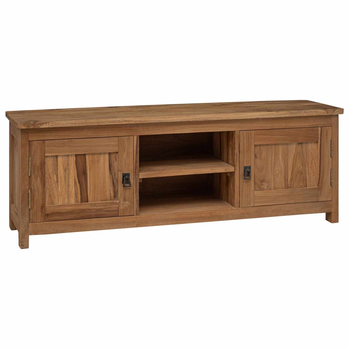 vidaXL Έπιπλο τηλεόρασης 110 x 30 x 40 cm Φυσικό Στερεό Ξύλο Τίκ
