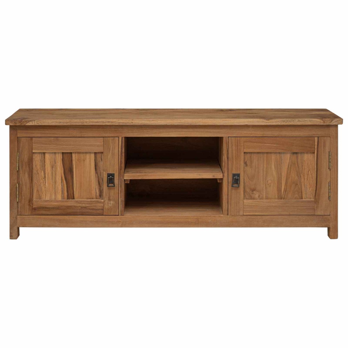 vidaXL Έπιπλο τηλεόρασης 110 x 30 x 40 cm Φυσικό Στερεό Ξύλο Τίκ